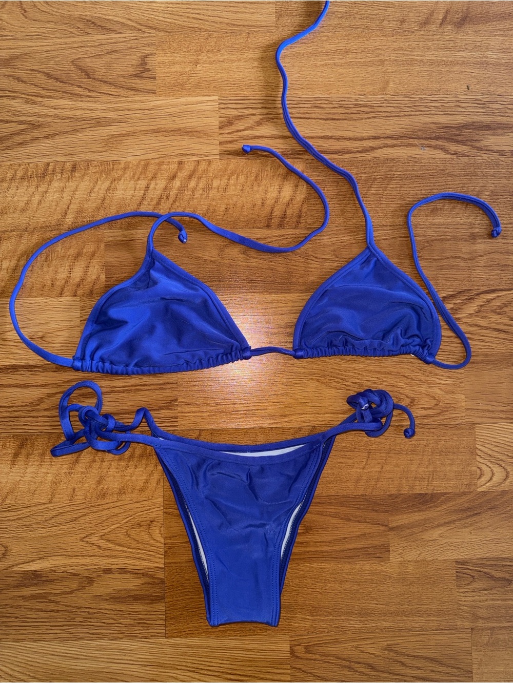Rio De Sol Brazilian Royal Blue String Bikini Set